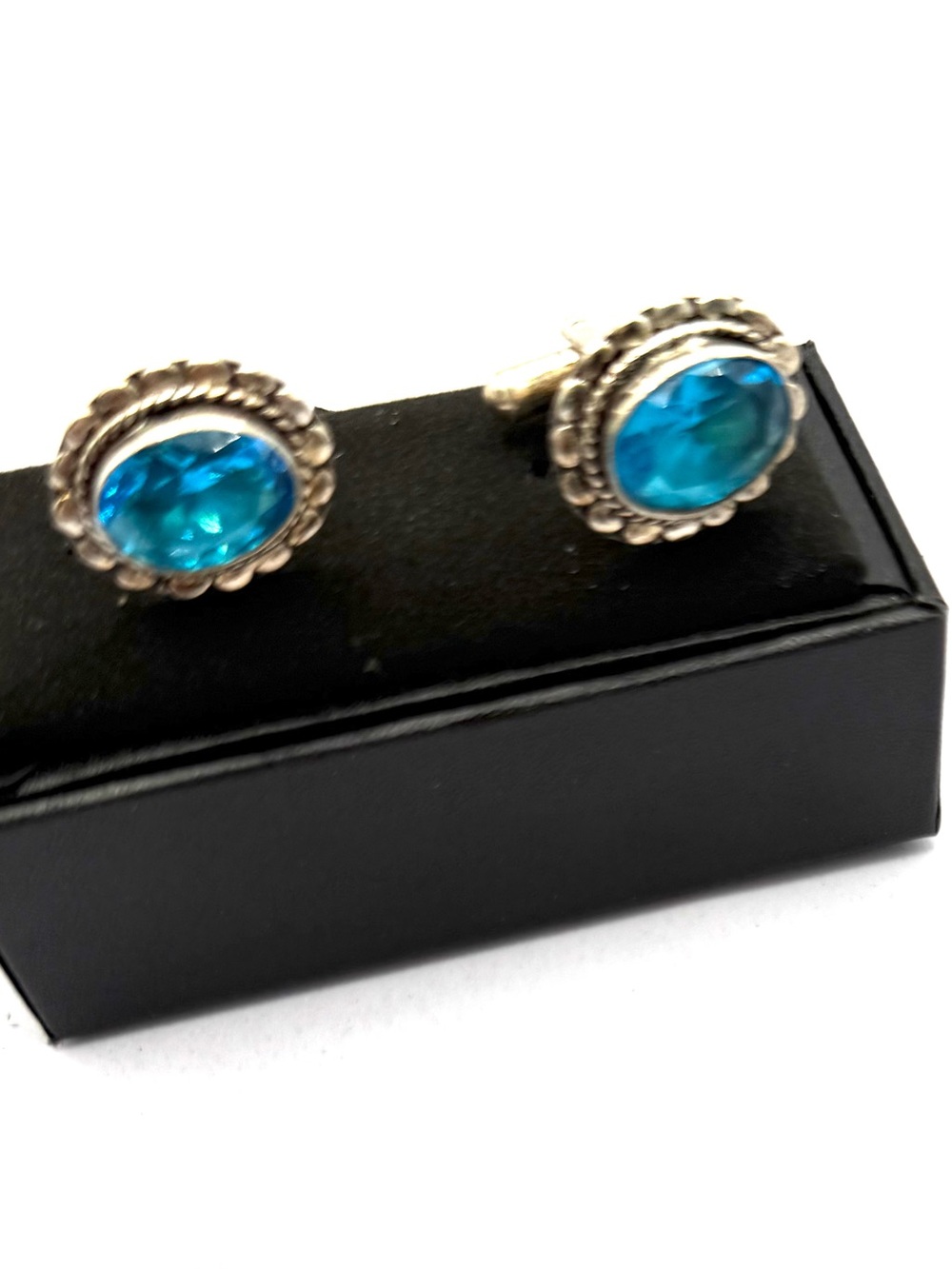 Blue Gemstone 925 Cufflinks